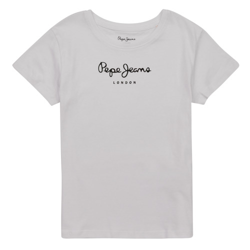 Pepe jeans - HANA GLITTER S/S N - Blanc