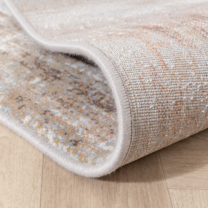 Abstract vloerkleed - Xavier Scratch Taupe/Rood