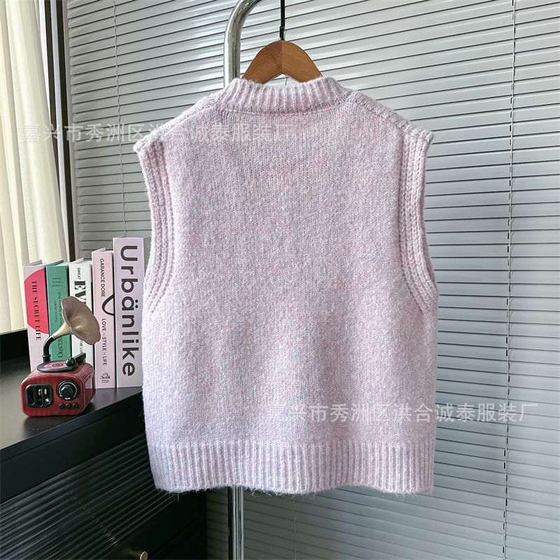 staybabes - Ronde hals effen trui met knoopjes