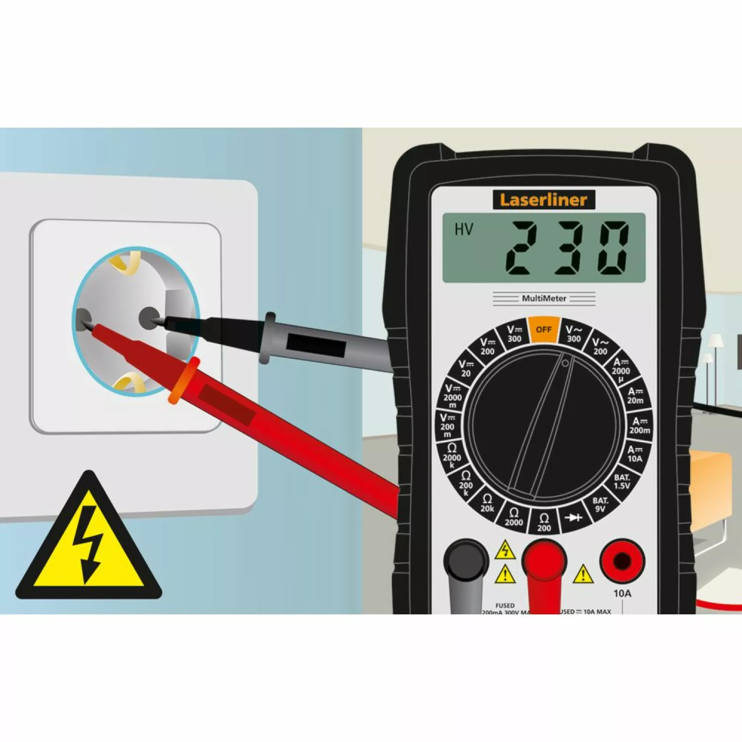 Laserliner MultiMeter - Digitaal - AC/DC 300V & 10A