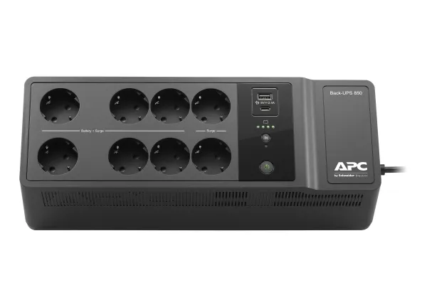 APC Back-UPS BE850G2-GR - UPS - AC 230 V - 520 Watt - 850 VA - output-stikforbindelser: 8 - sort