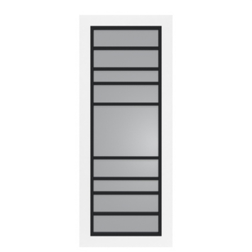 Arne & Bodil binnendeur ABD518 rook glas - wit afgelakt - glaslat diep zwart