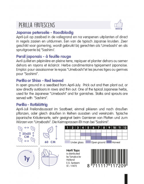 Hortitops Perilla - Shiso Paarsbladig - Kruidenzaden - 500 g