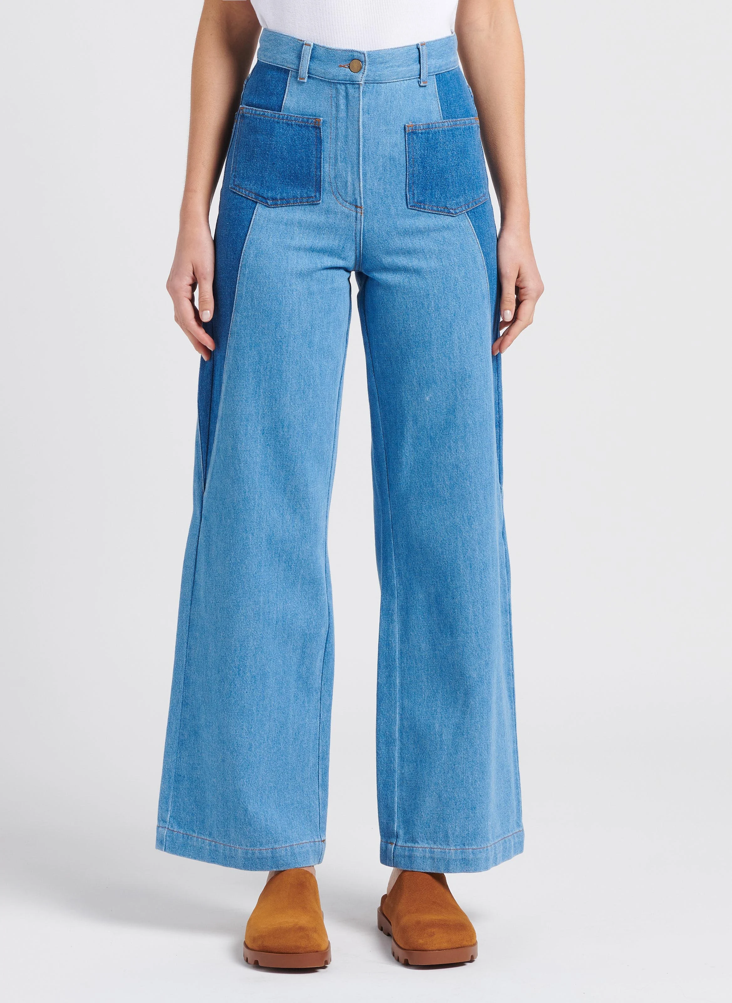 NANA - Jean large taille haute | Bleu