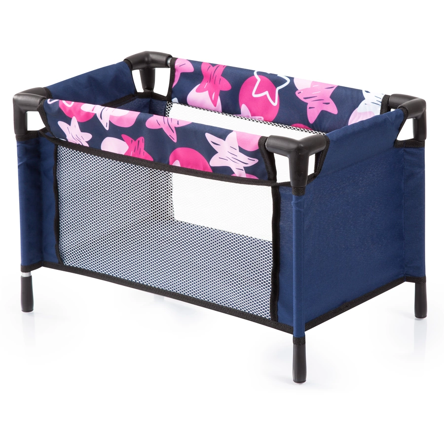 bayer Design Reisebett Set 9 in 1 blau mit Herzen