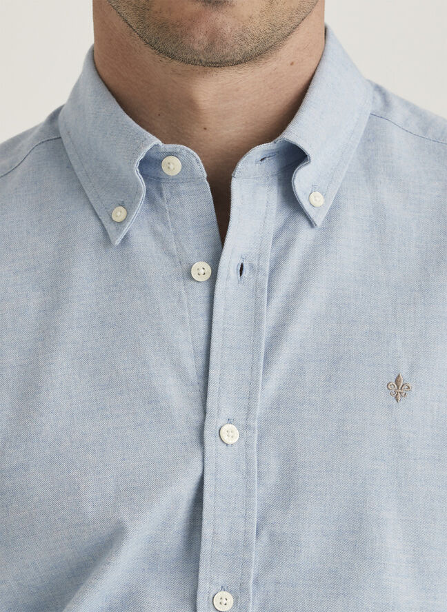 Morris Stockholm Watts Flannel Shirt-Slim Fit / 55 Light blue / S Light blue