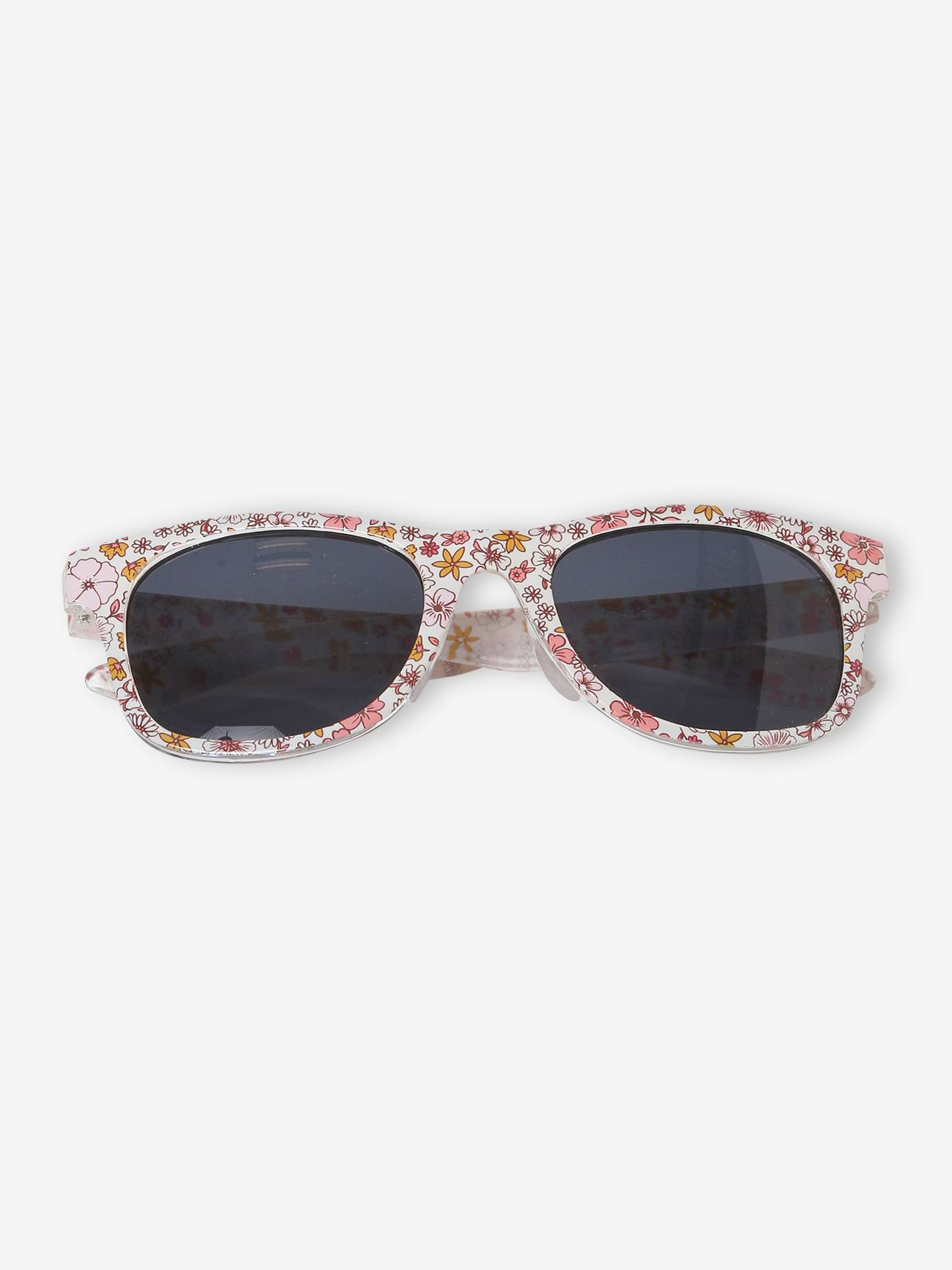 Óculos de sol rosa em formato de flor para meninas