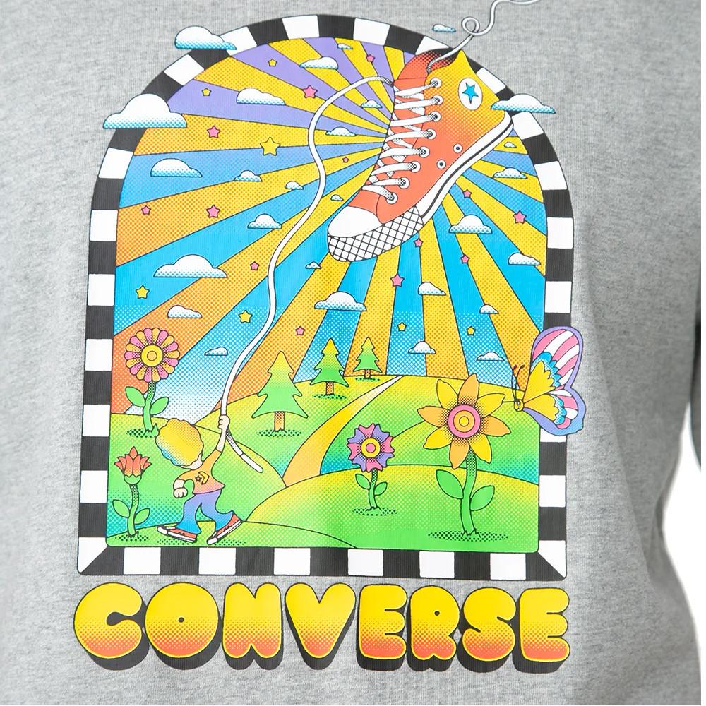 Converse T-shirt Gris Homme Converse Flying