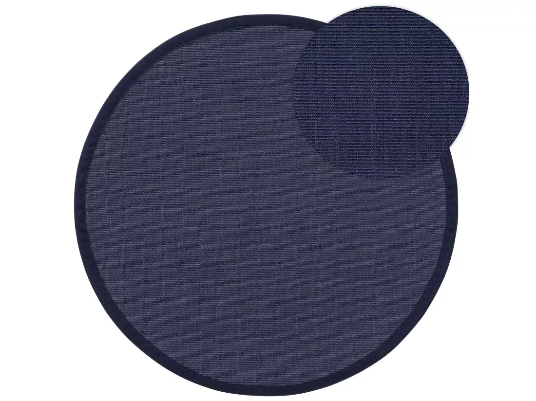 Tapis sisal Sana Bleu ø 200 cm rond