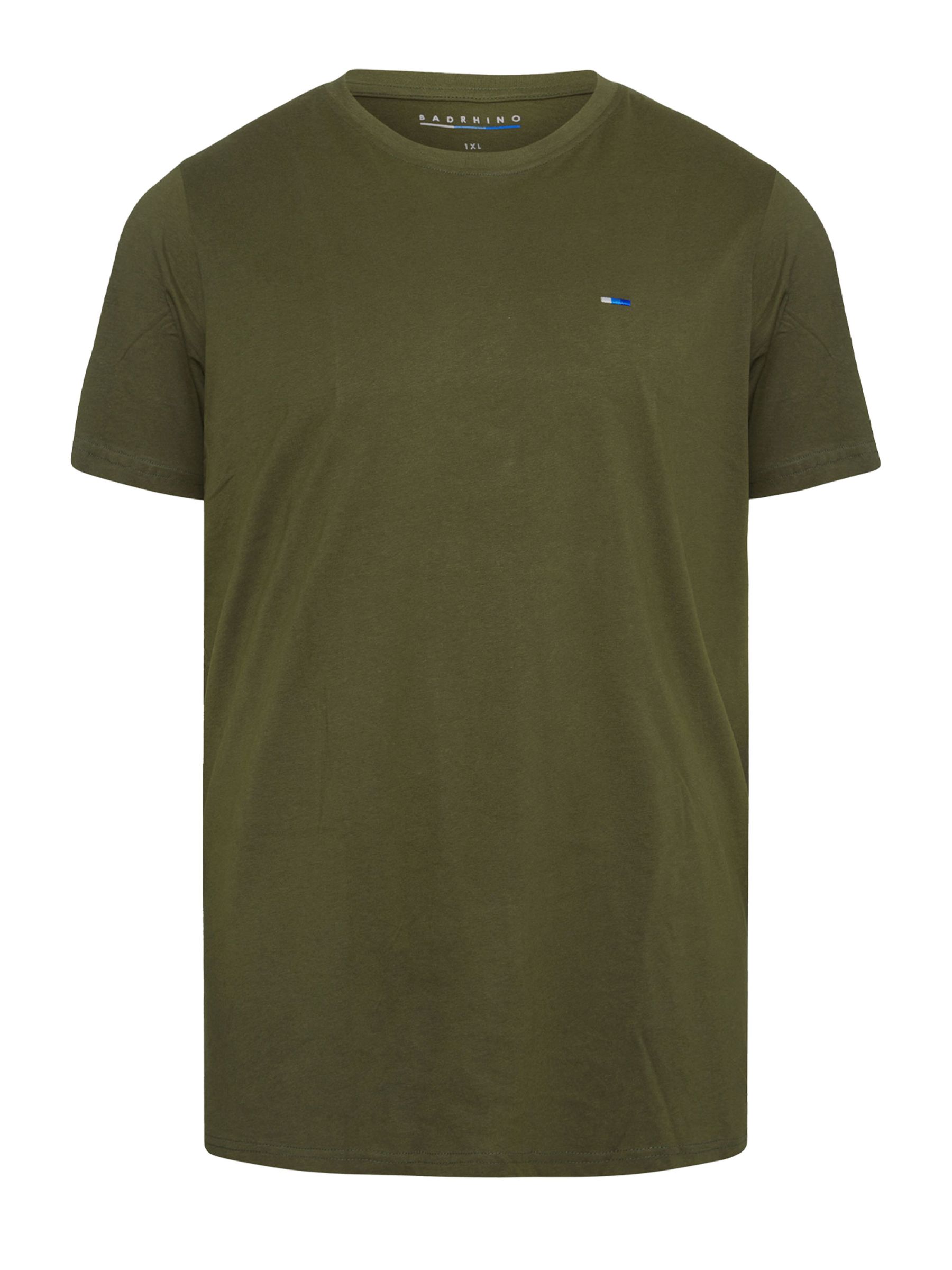 Zwart - BadRhino Big & Tall 100% katoenen T-shirts 5 -pack