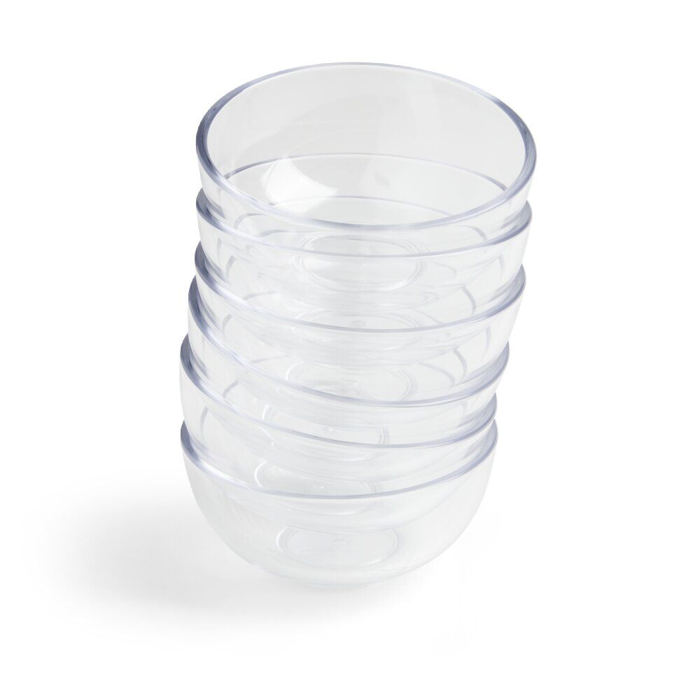 Lot de 6 verrines 120ml plastique transparent Ø8,3xH4cm