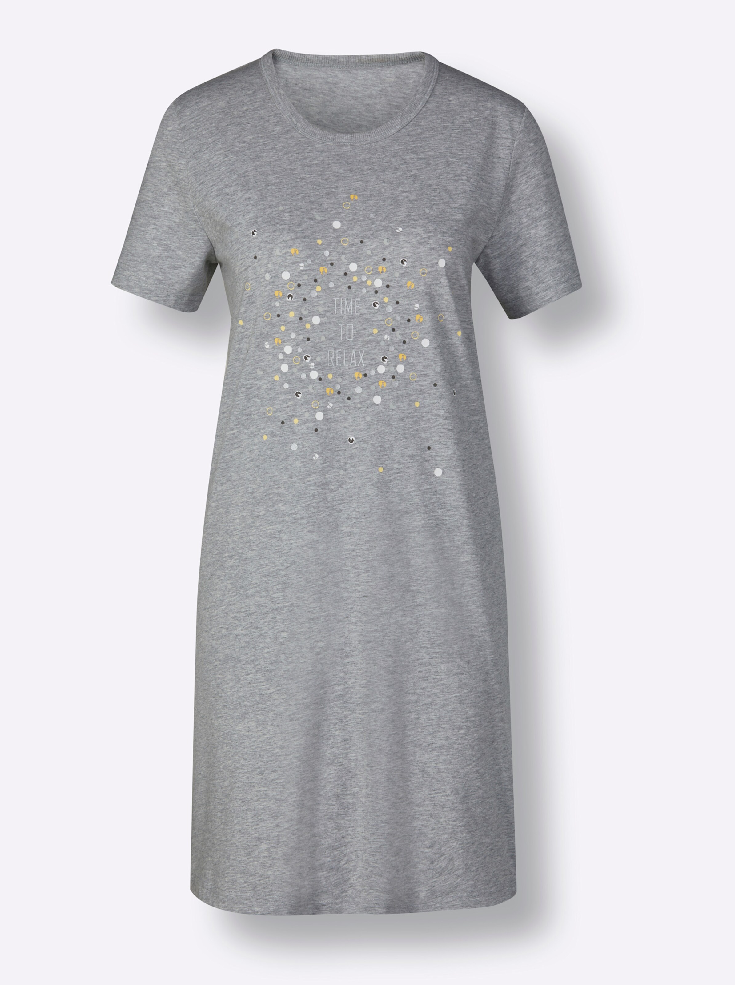 wäschepur Sleepshirts in zitrone-meliert + grau-meliert