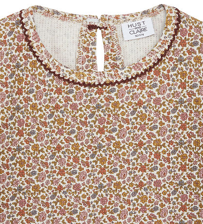 Hust and Claire Bluse - Waffel - Ariella - Hafermilch m. Blumen