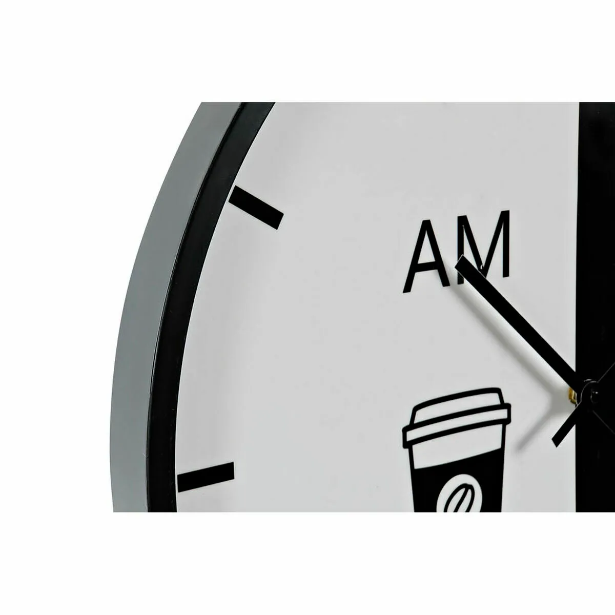 DKD Home Decor Horloge Murale Métal Noir