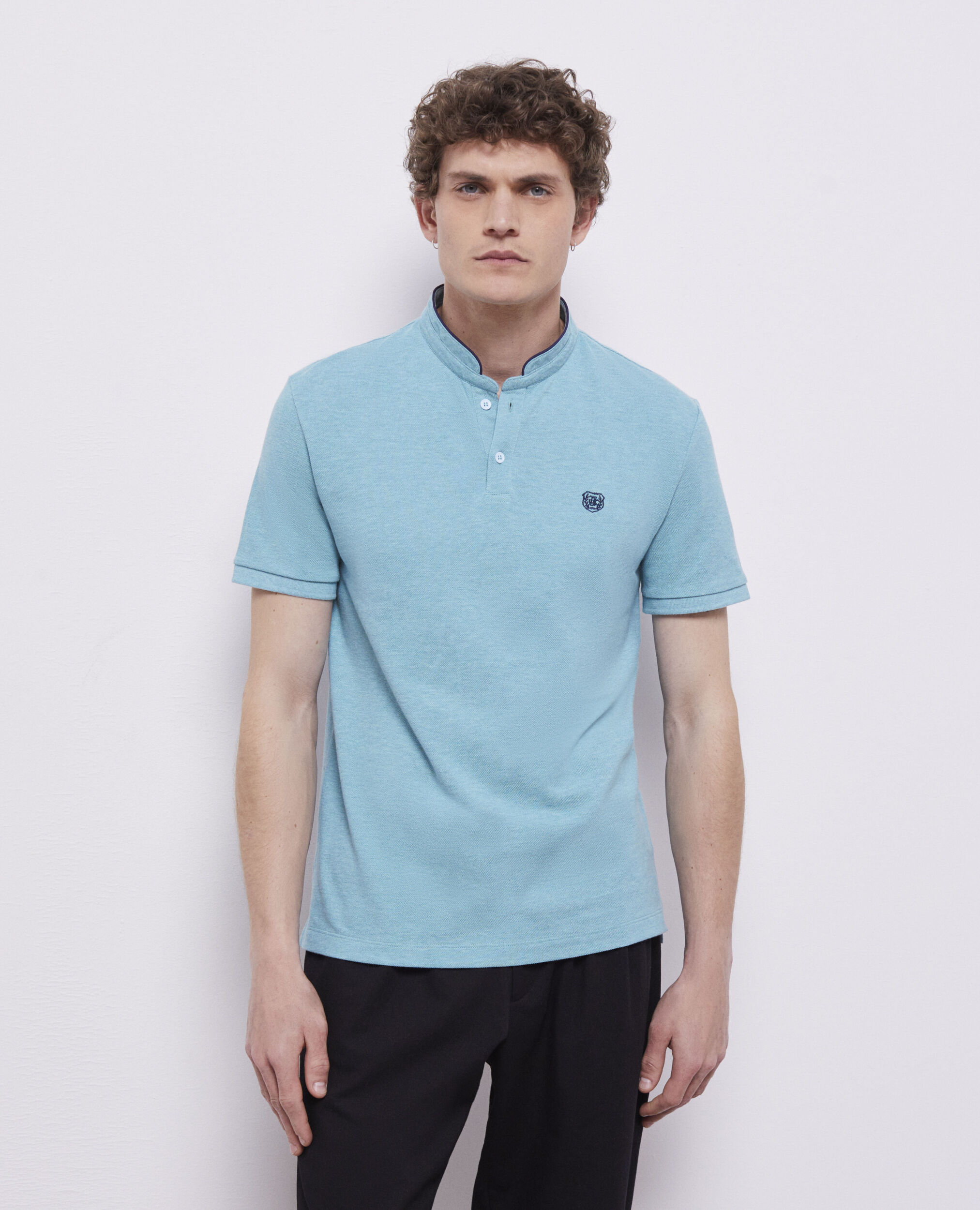Polo col officier bleu