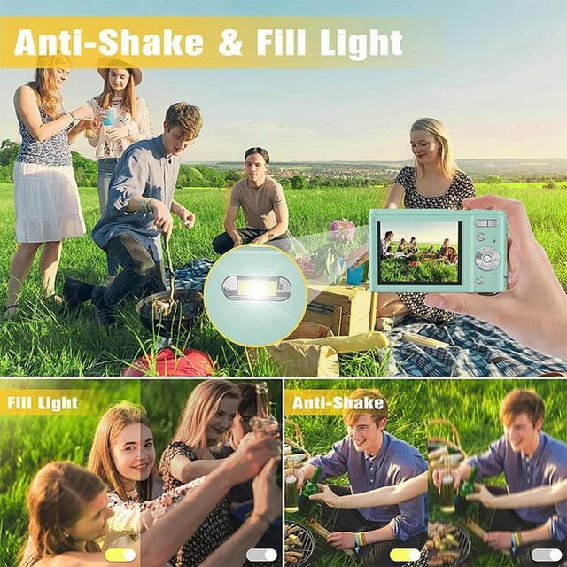Digitalkamera 1080P / 48 megapixel / 16x zoom Grøn