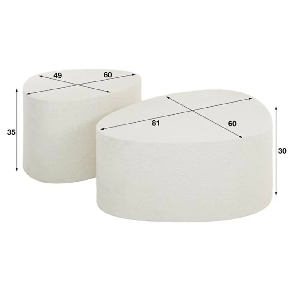 Hoyz Collection - Salontafel Stone - Marmer Composiet - Set van 2