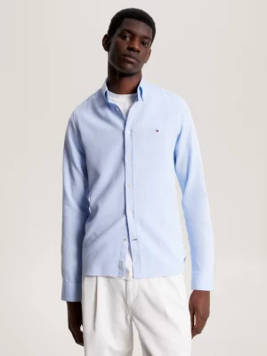 Camisa Slim Fit com Textura Dobby Escovada