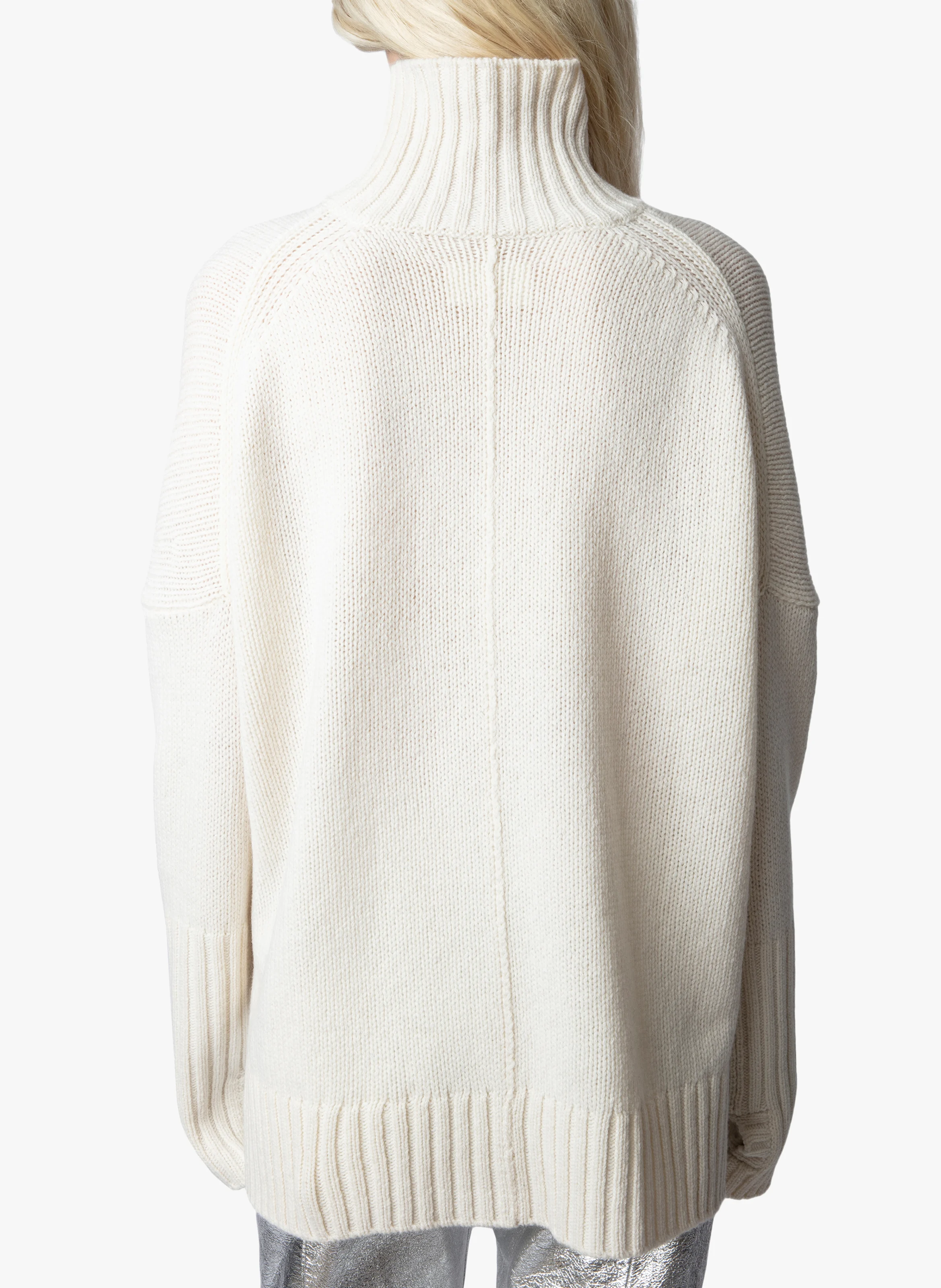 Pull col roulé en laine | Blanc