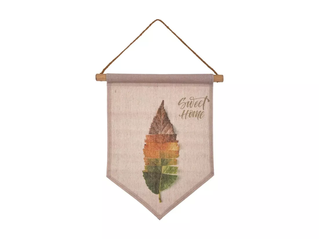 Toile parchemin imprimée sur tissu 33x38x2h