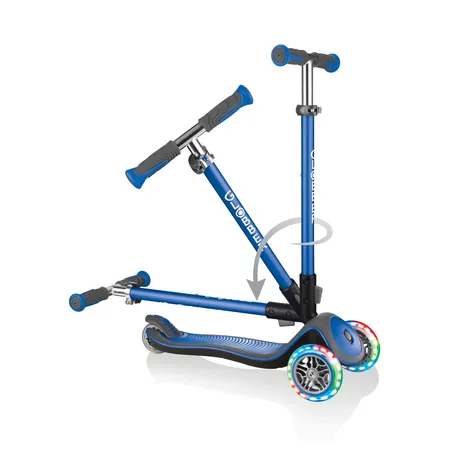 Authentic Sports Globber Elite Deluxe Leuchtrollen, navy-blau