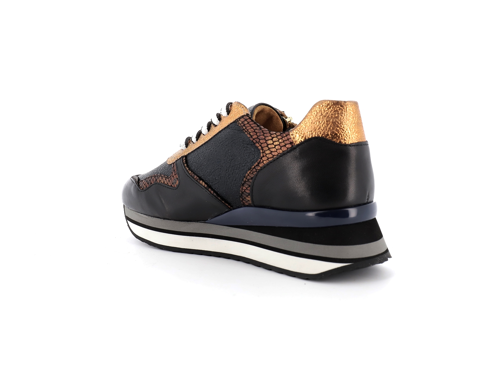 Regarde le ciel-CATRIN-02 Matières combinées Noir Bronze