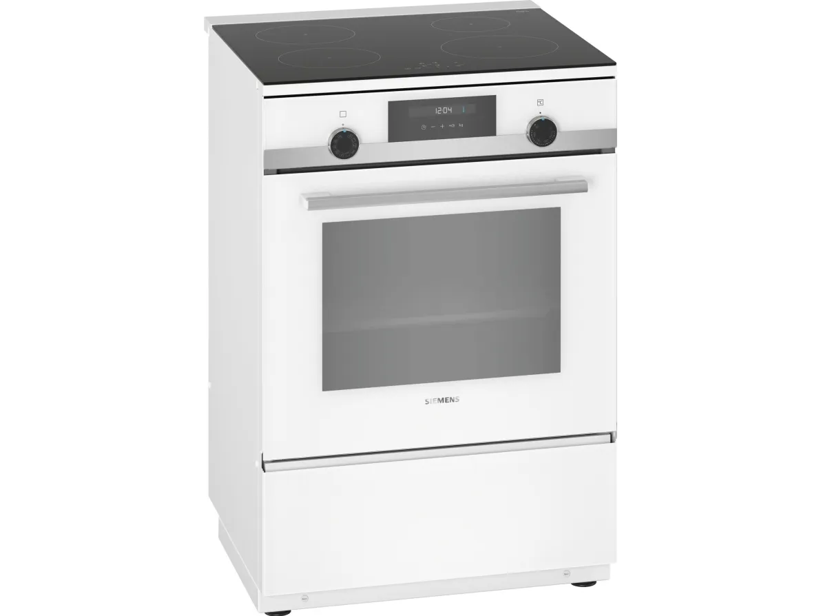 Siemens iQ500 HL9S5E020U - Komfur - fritstående - bredde: 60 cm - dybde: 60 cm - højde: 90 cm - med selv-rengøring - hvid