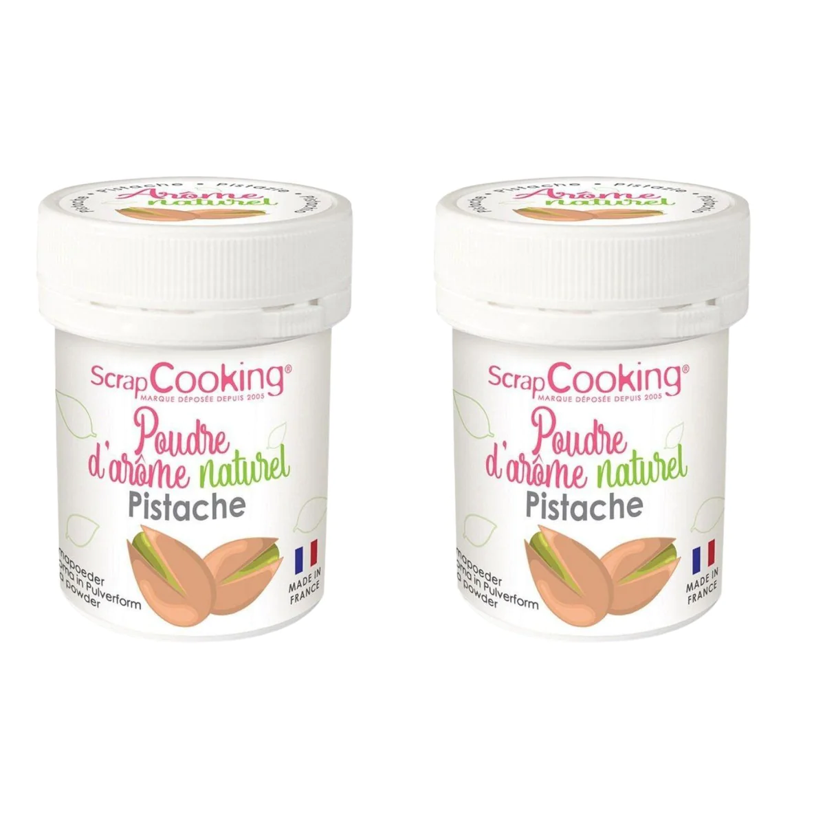Arôme alimentaire naturel en poudre 30 g - pistache Scrapcooking