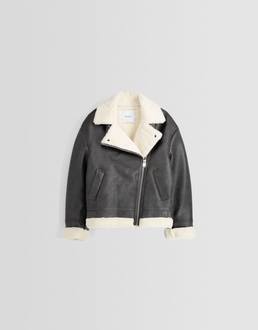 Jaqueta de motociclista dupla face oversized