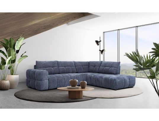 CONCEPT1 - Canapé Alias 3pl angle droite bleu foncé 291 x 219 x 89cm