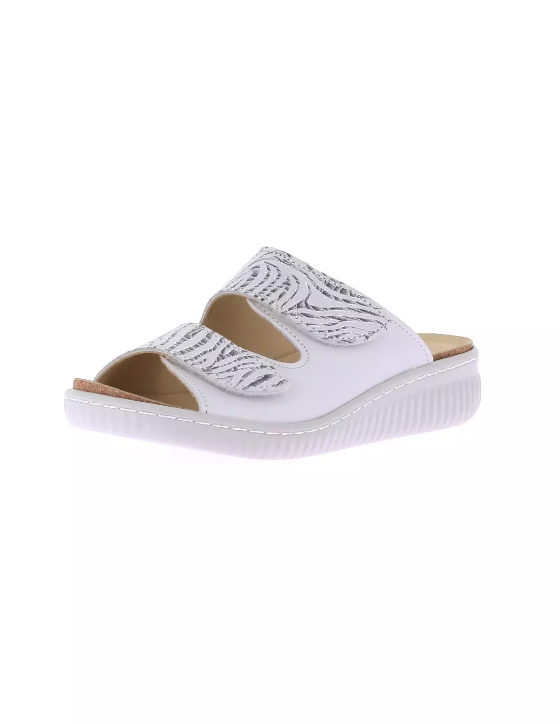 LONGO 1126707 - Mules & sabots BLANC/ARGENT