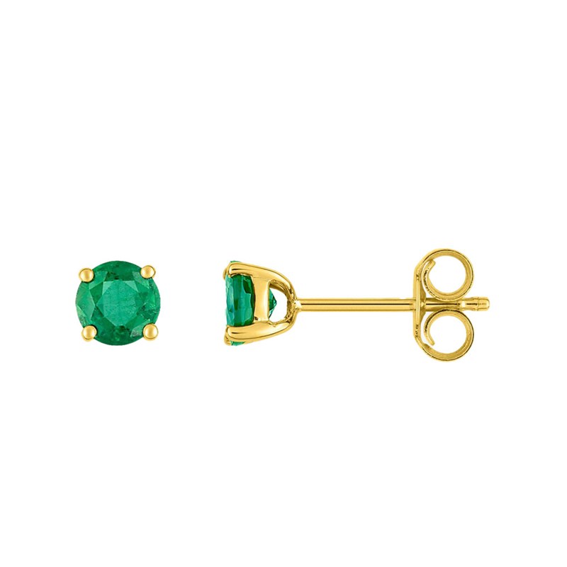 Boucles d'oreilles femme - Emeraude - Or 18 Carats