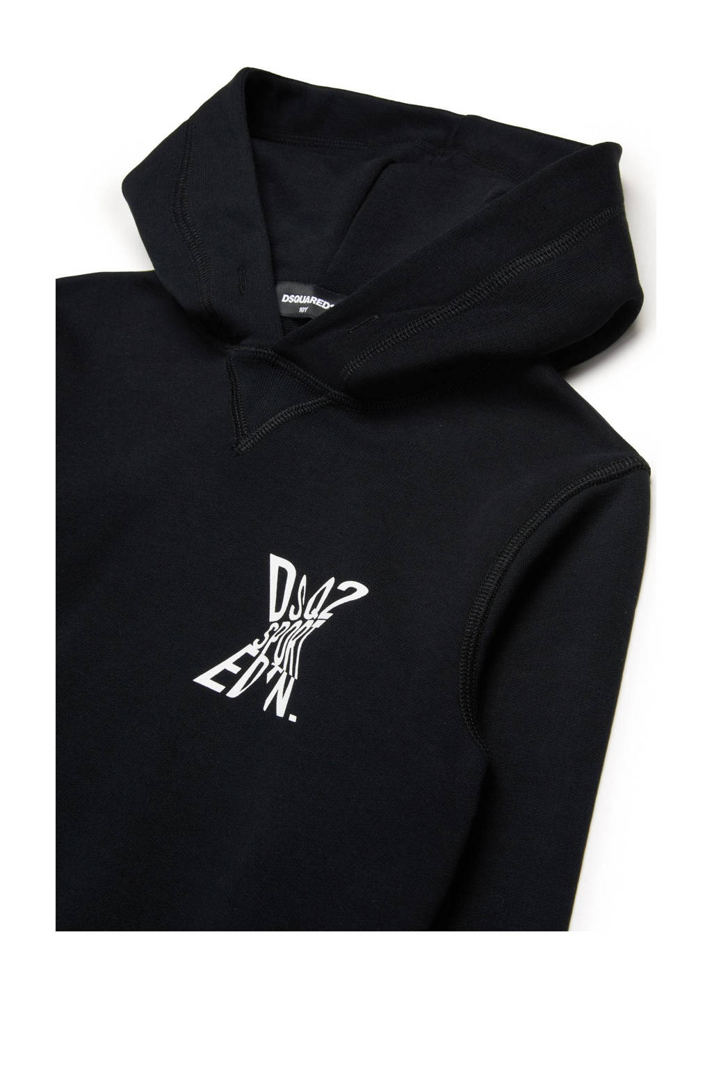 Dsquared2 hoodie met logo zwart