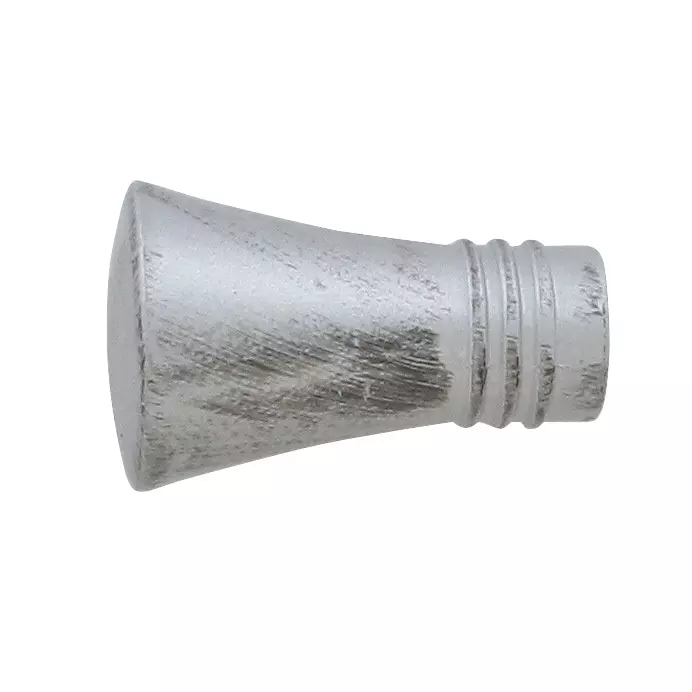 Lot de 2 embouts tringle (D20 mm) Jim Lotus Argent et Noir