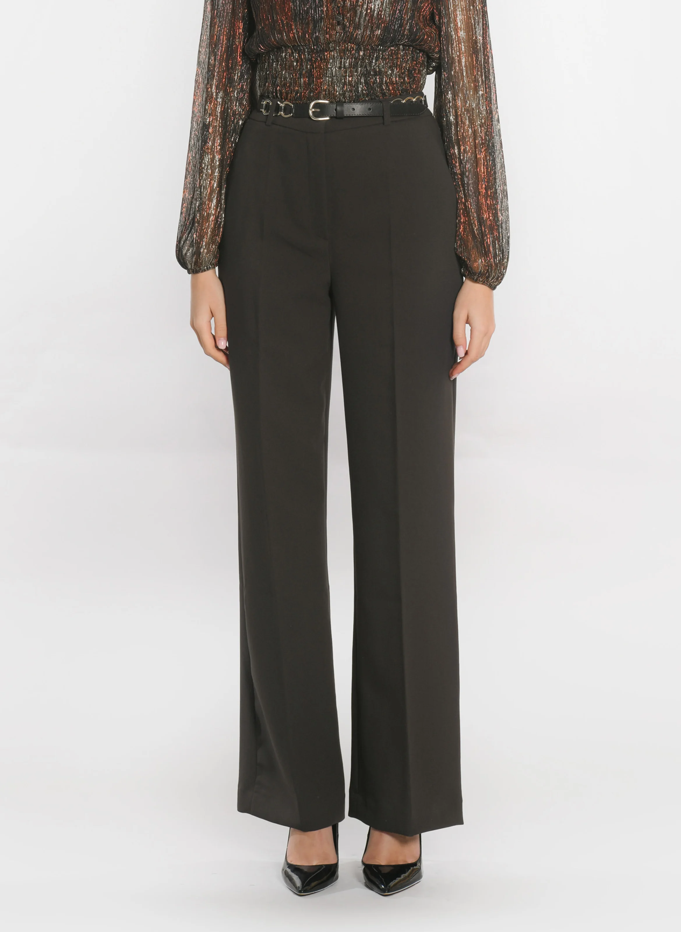 BRITNEY - Pantalon droit | Marron