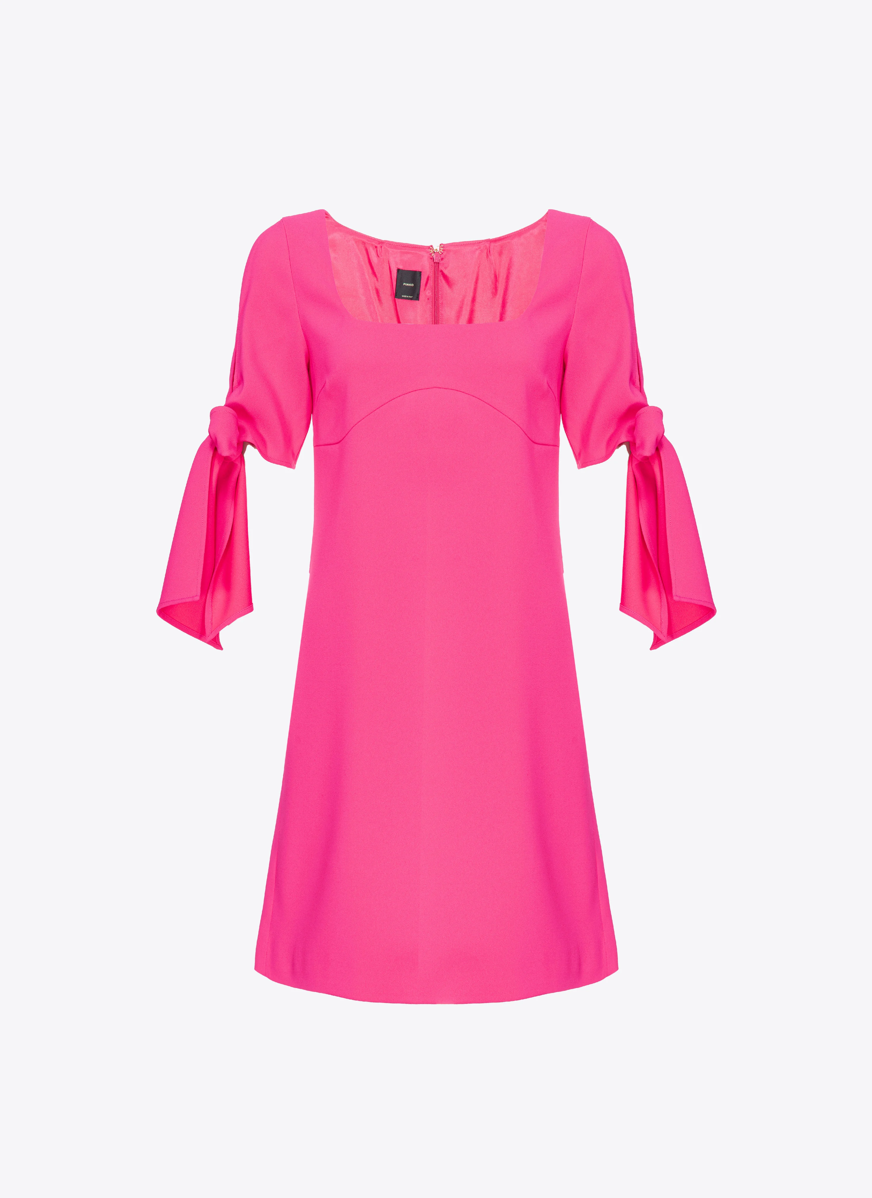Mini-robe à manches nouées | Rose