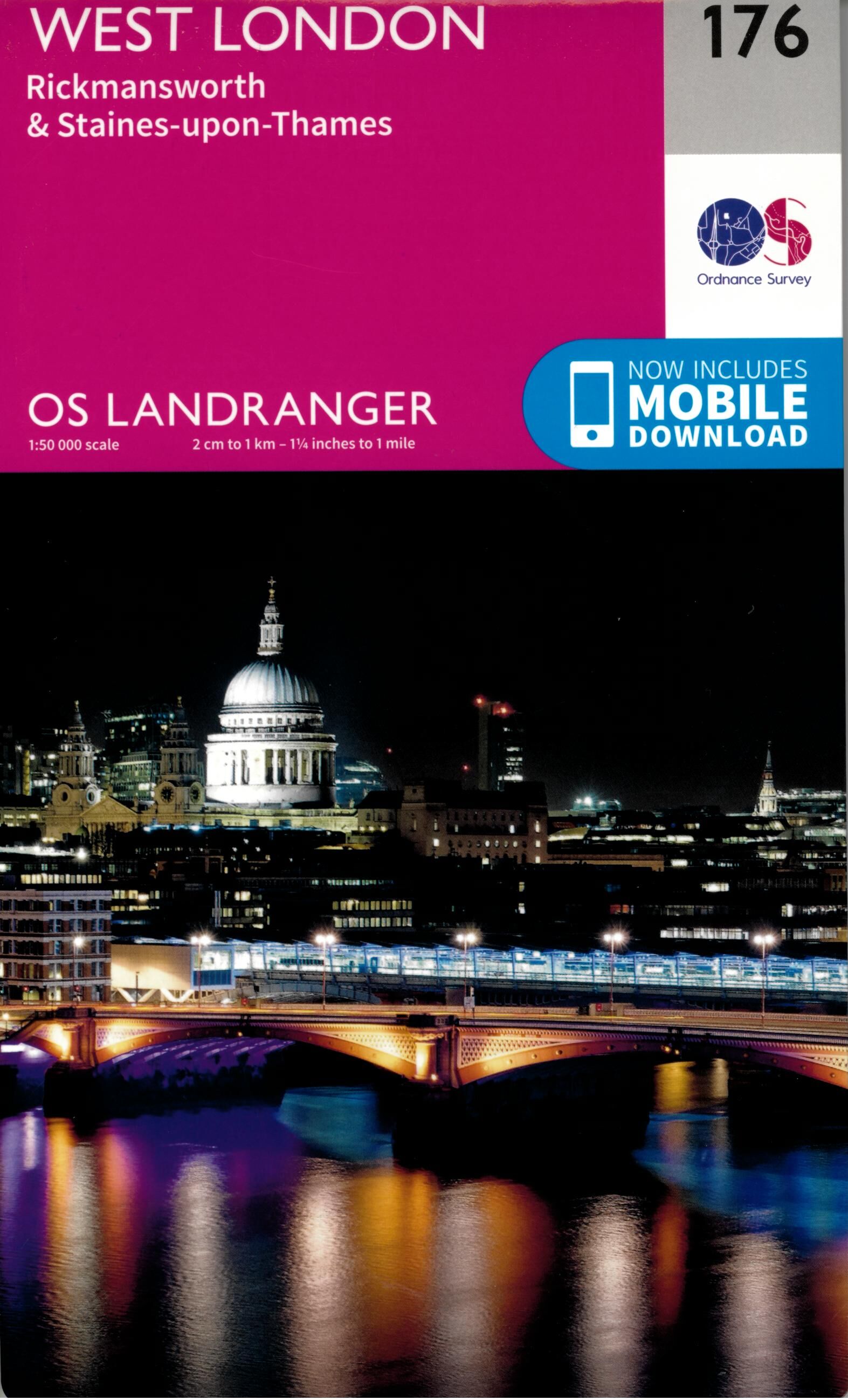 ORDNANCE SURVEY - 176 GB WEST LONDON 1 50 000