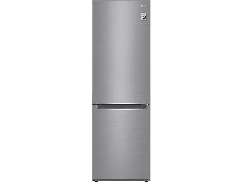 LG GBB61PZJMN - Køleskab/fryser - bund-fryser - bredde: 59.5 cm - dybde: 68.2 cm - højde: 186 cm - 341 liter - Klasse E - skinnende stål