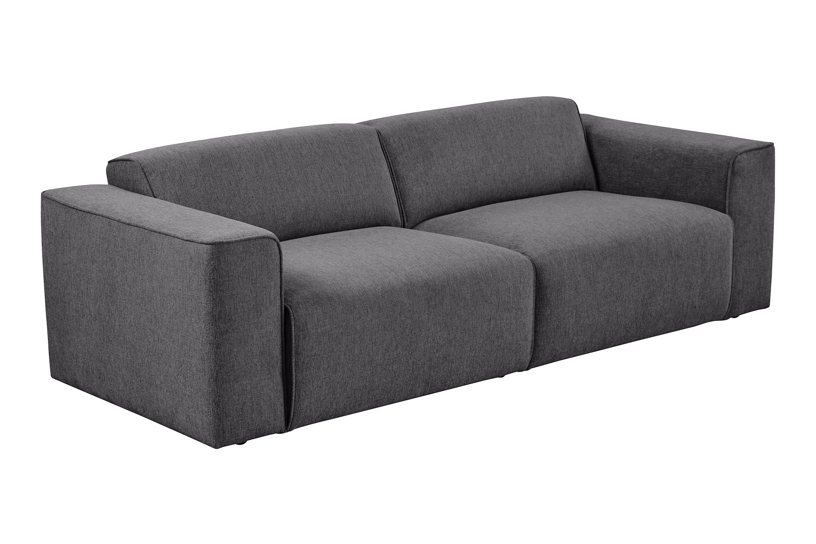 Enjoy 3-seter sofa 3-seter i tekstil Brego 18 antrasitt med sorte ben