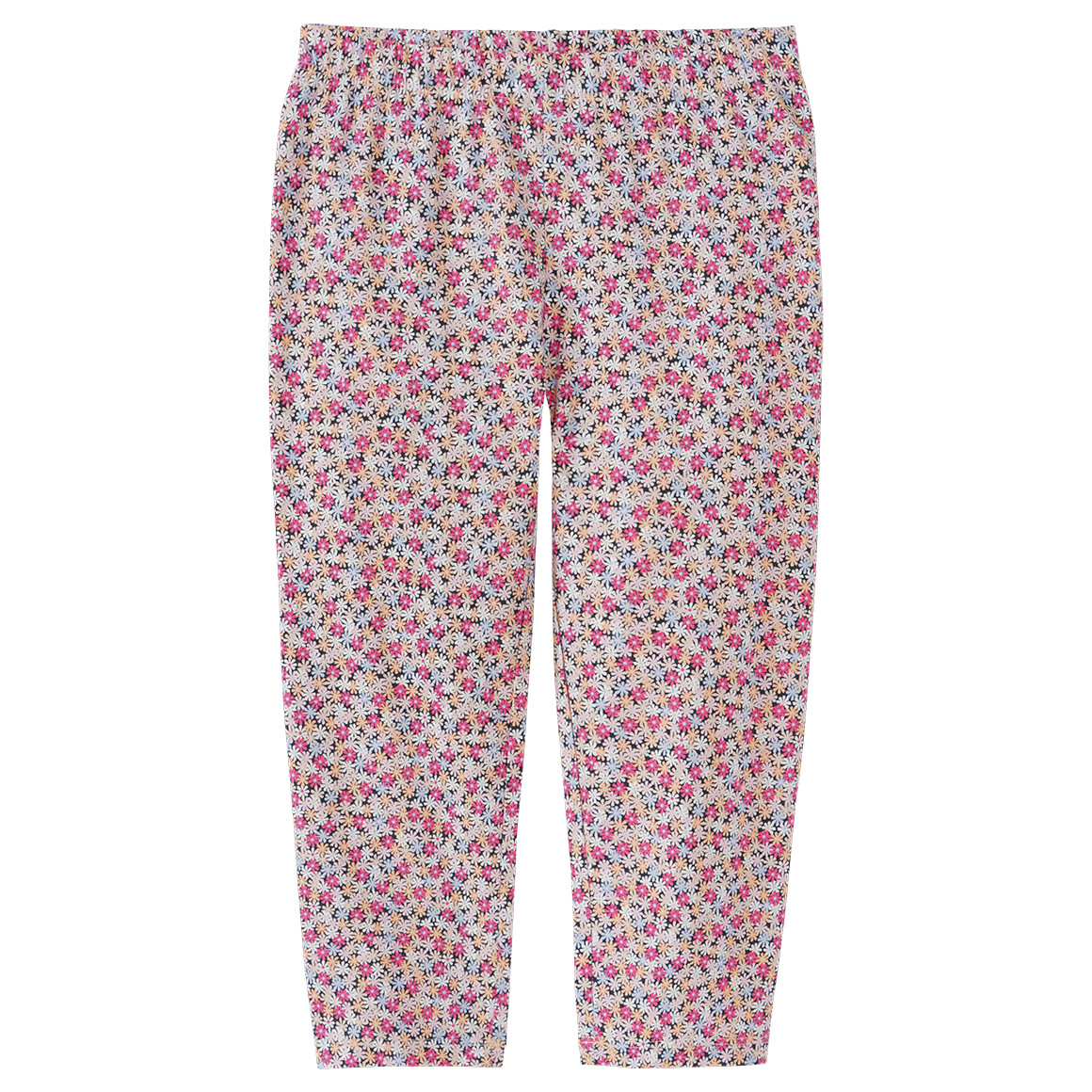 Yigga Mädchen Capri-Leggings mit Blümchen-Print pink / bunt
