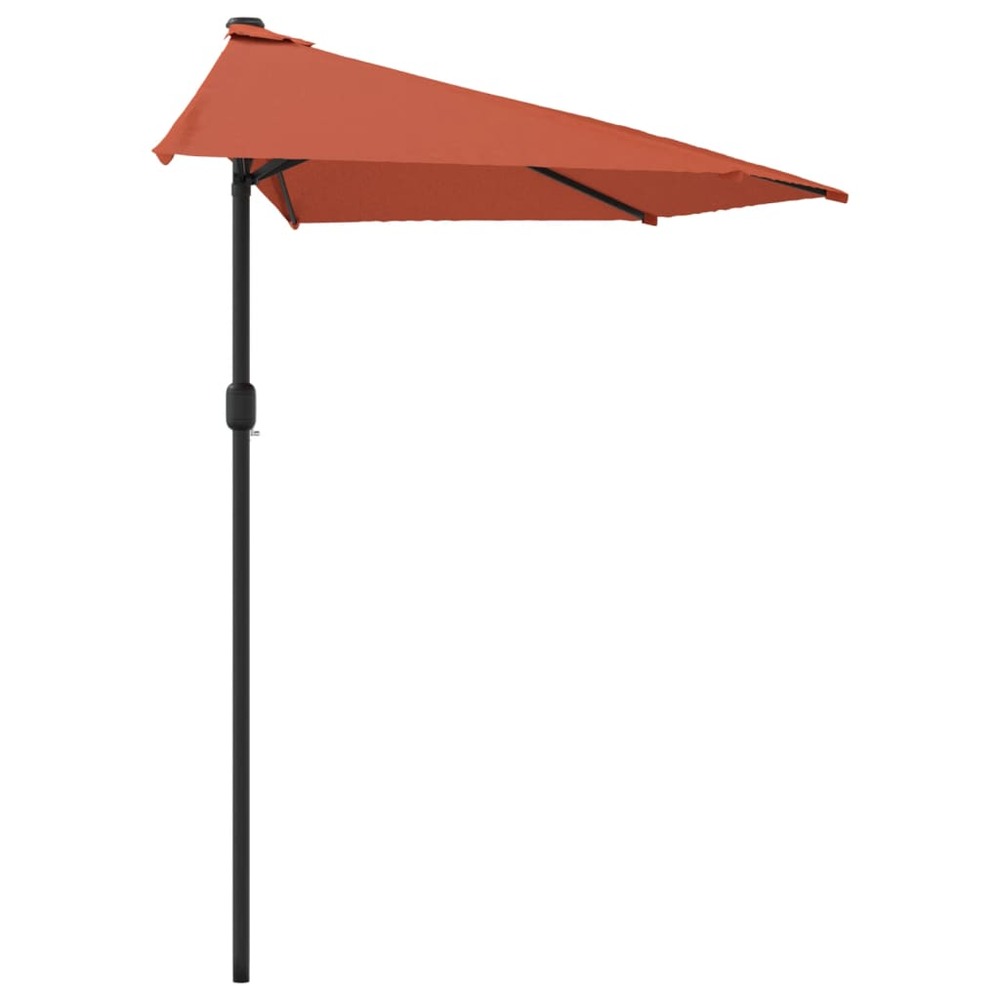 Parasol de balcon et mât en aluminium 270 x 135 x 245 cm orange