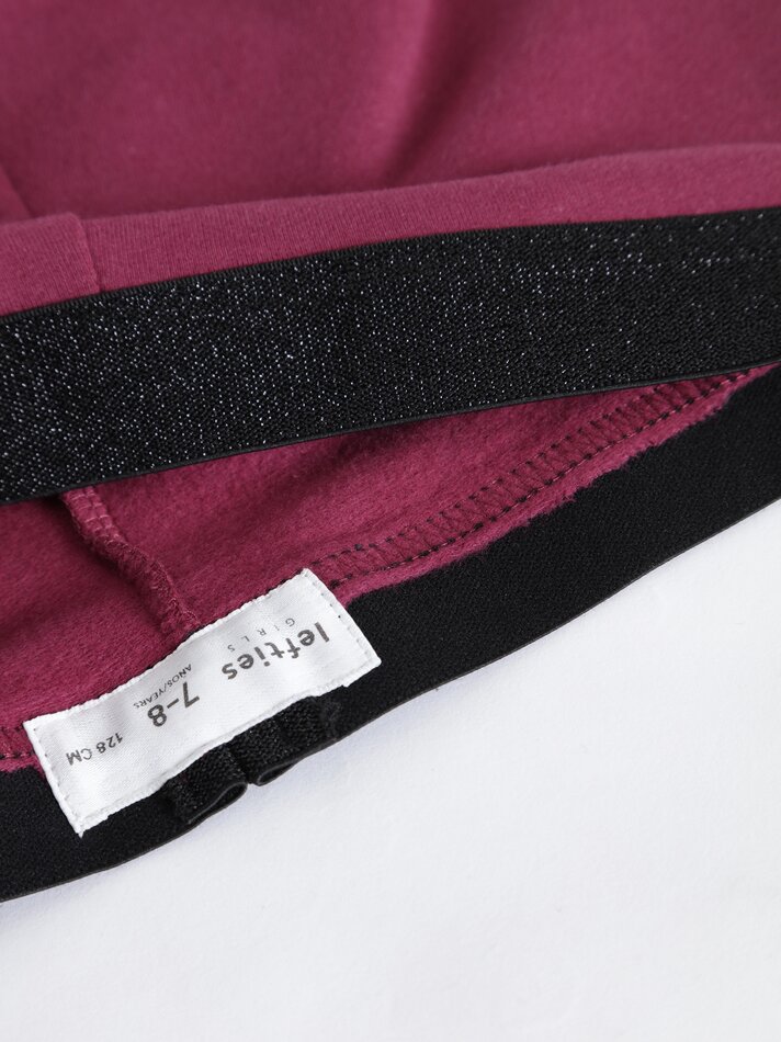 Legging básica de pelúcia - Borgonha