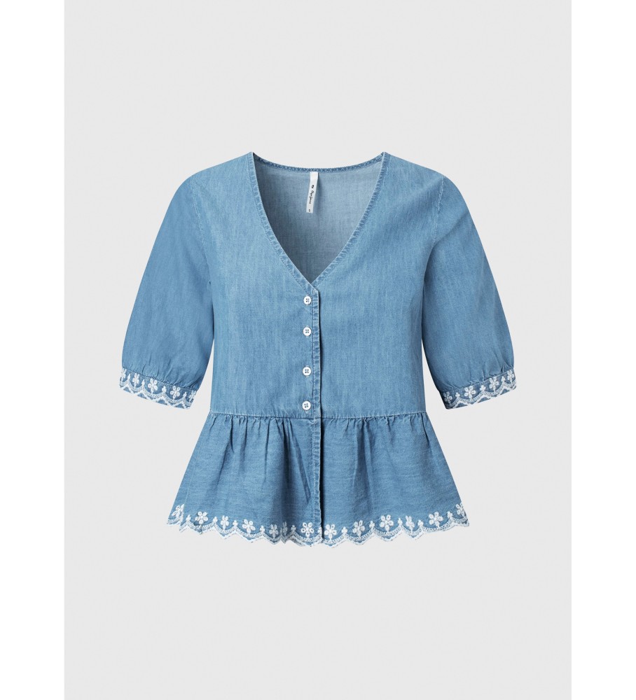 Blusa azul Berta da Pepe Jeans