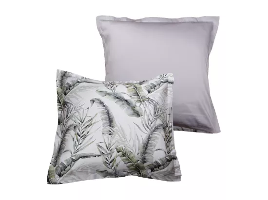 Lot de 2 Taies d'oreiller satin de coton imprimé Palmariva