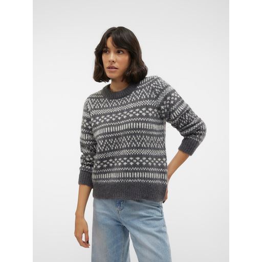 Vero Moda Kaira Striktrøje, Grey Pinstripe, M