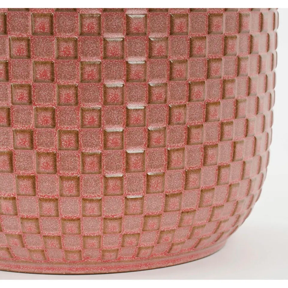Mica Decorations Plantenpot - keramiek - roze - 21 x H20 cm