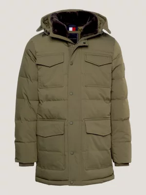 Parka utilitária Rockie com capuz acolchoado e quente