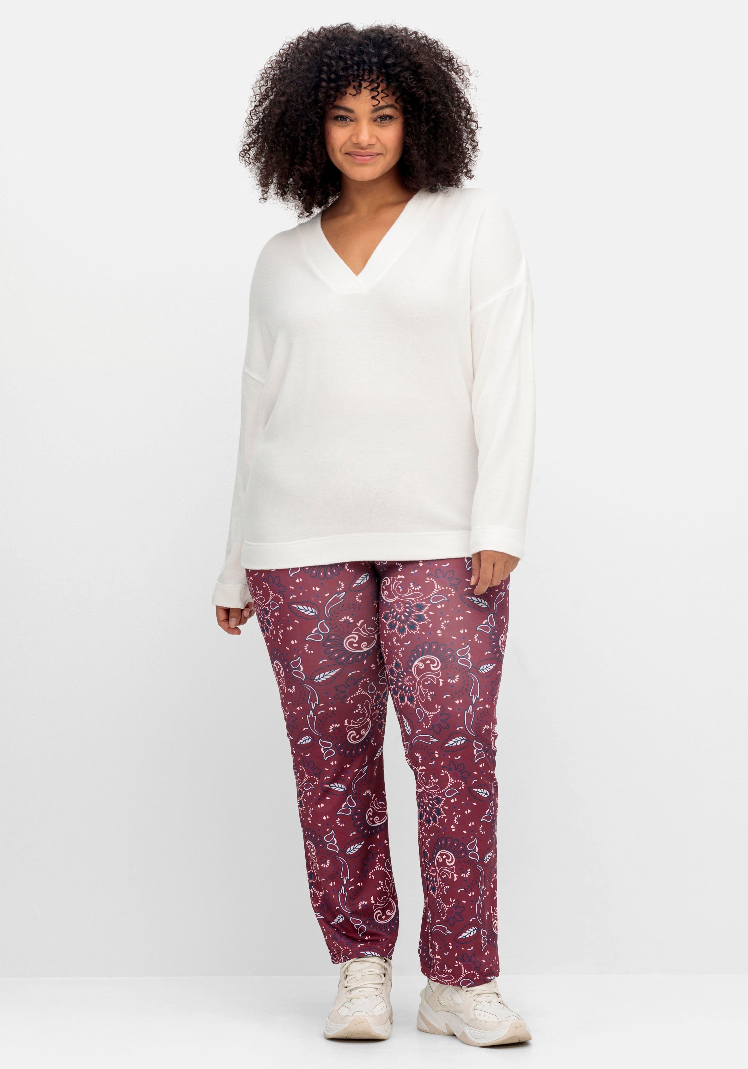 Oversize-Sweatshirt mit Stickerei hinten