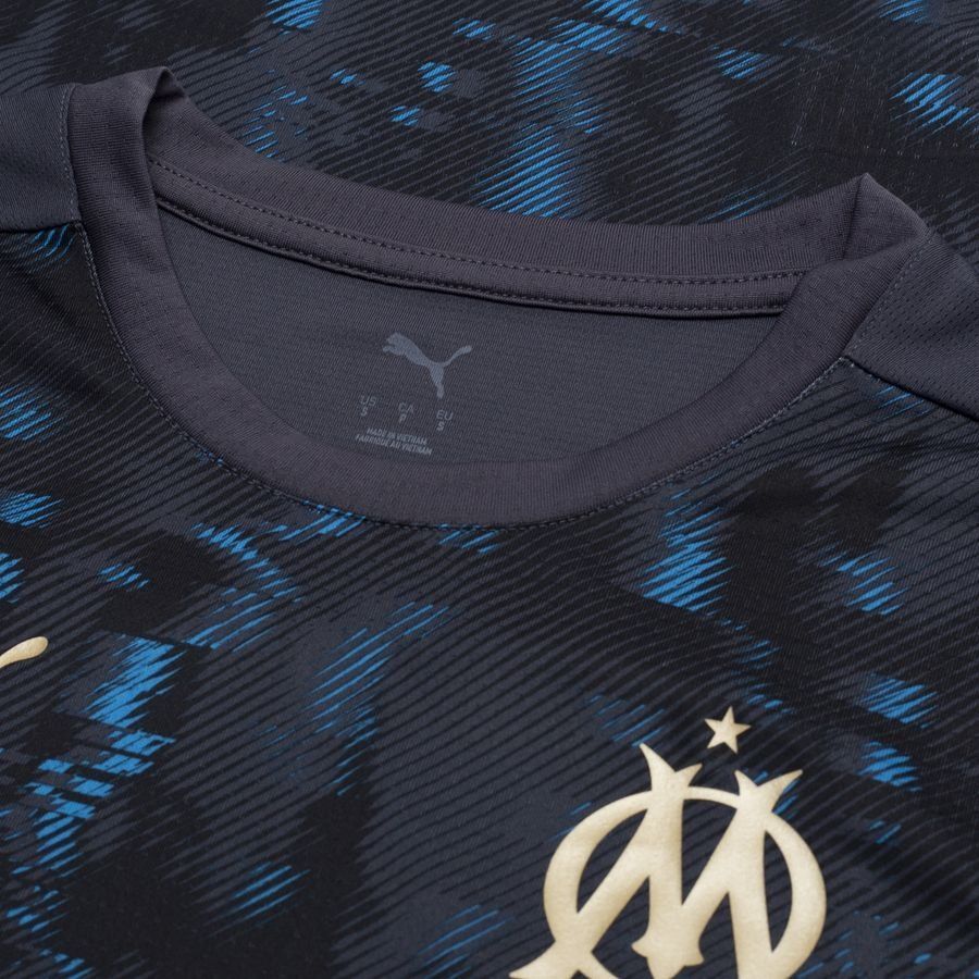 Marseille T-shirt d'Entraînement Avant-Match - Galactic Gray/PUMA Navy/Doré