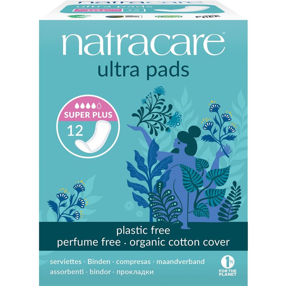 NATRACARE Damenbinden<br>12 Stück, Ultra Super PLUS